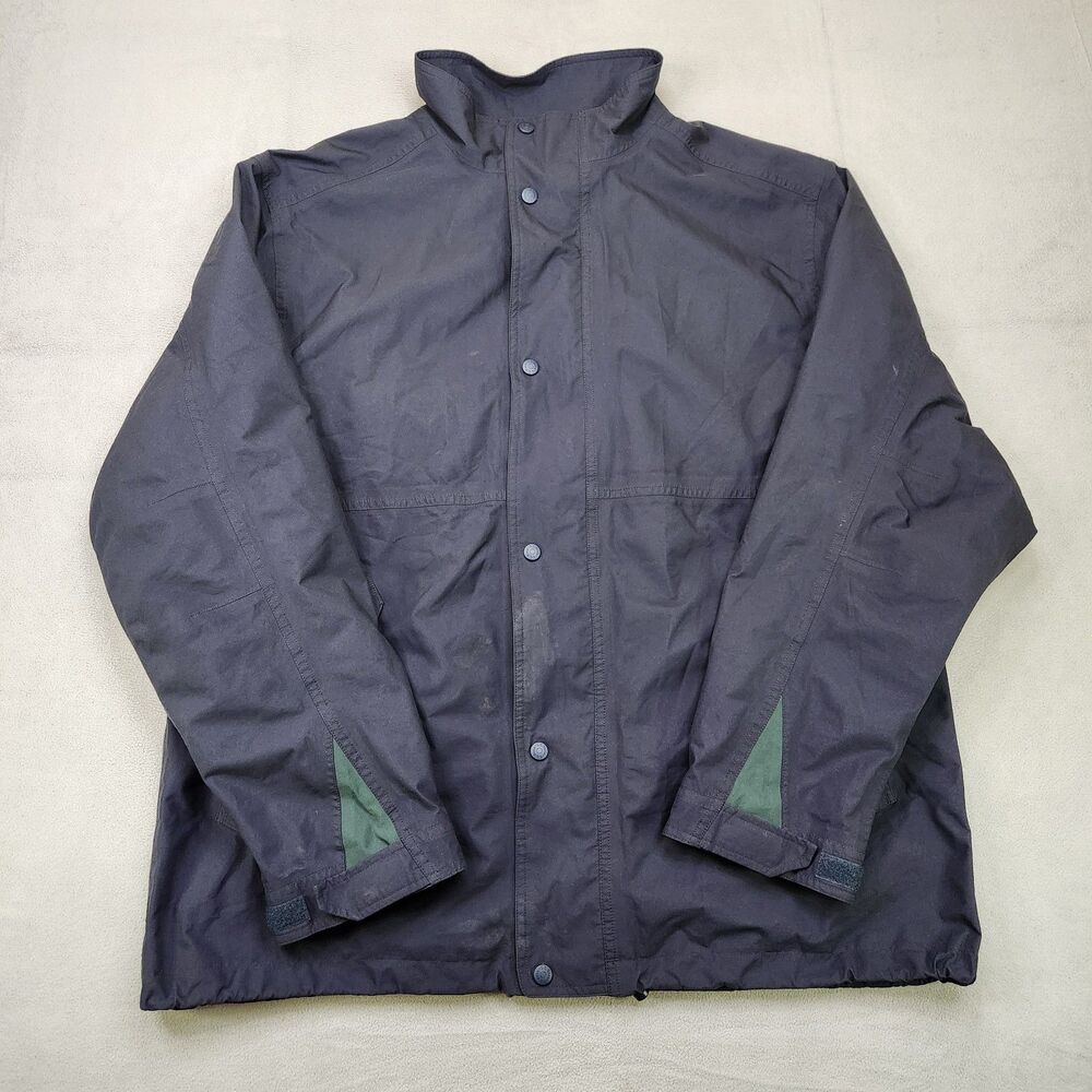 L.L. Bean Jacket Men's XL Tall Navy Blue‎ Vented Full Zip Mesh Lined Gore-Tex